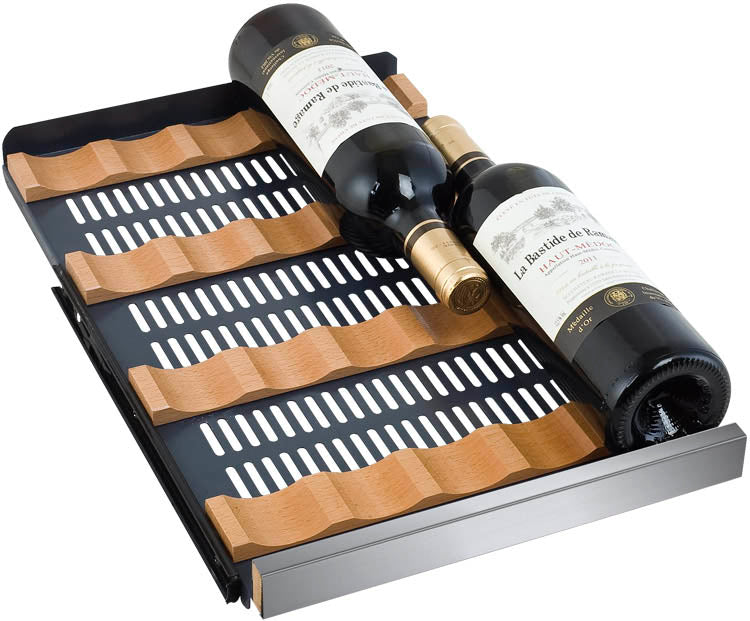 Allavino FlexCount 60 Bottle Three Zone Undercounter Side-by-Side Wine Refrigerators with Stainless Steel Doors
