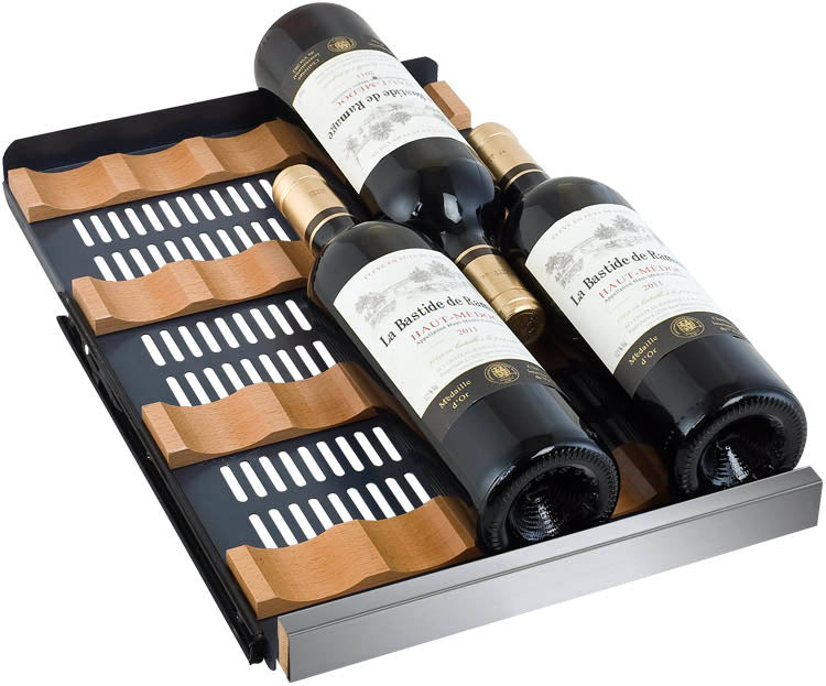 Allavino FlexCount 60 Bottle Three Zone Undercounter Side-by-Side Wine Refrigerators with Stainless Steel Doors