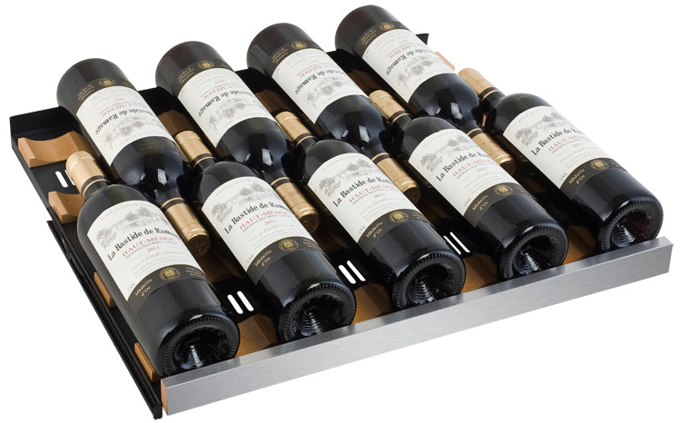 Allavino FlexCount Series 249 Bottle Three Zone Semi-Tall Side-by-Side Wine Refrigerators with Stainless Steel Doors