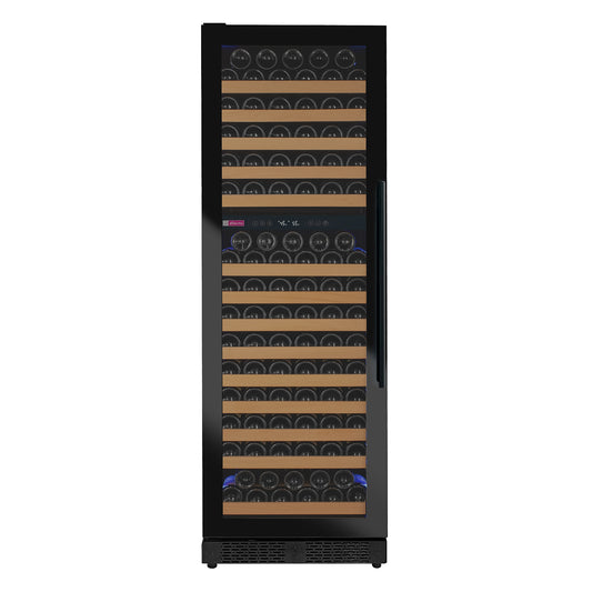 Allavino Reserva Series 172 Bottle Dual Zone Built-in Wine Refrigerator with Black Glass Door - Left Hinge