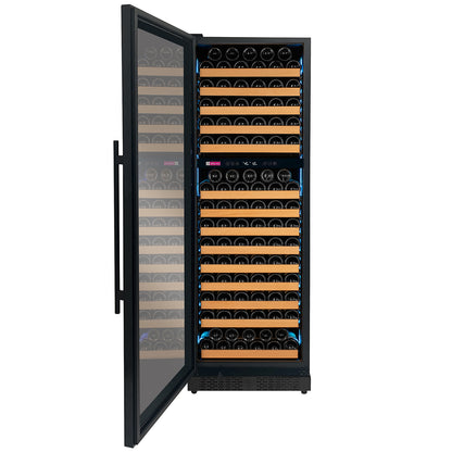 Allavino Reserva Series 172 Bottle Dual Zone Built-in Wine Refrigerator with Black Glass Door - Left Hinge