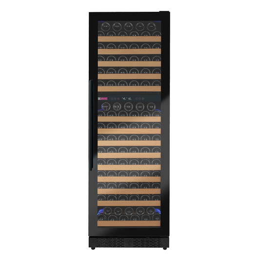 Allavino Reserva Series 172 Bottle Dual Zone Built-in Wine Refrigerator with Black Glass Door - Right Hinge