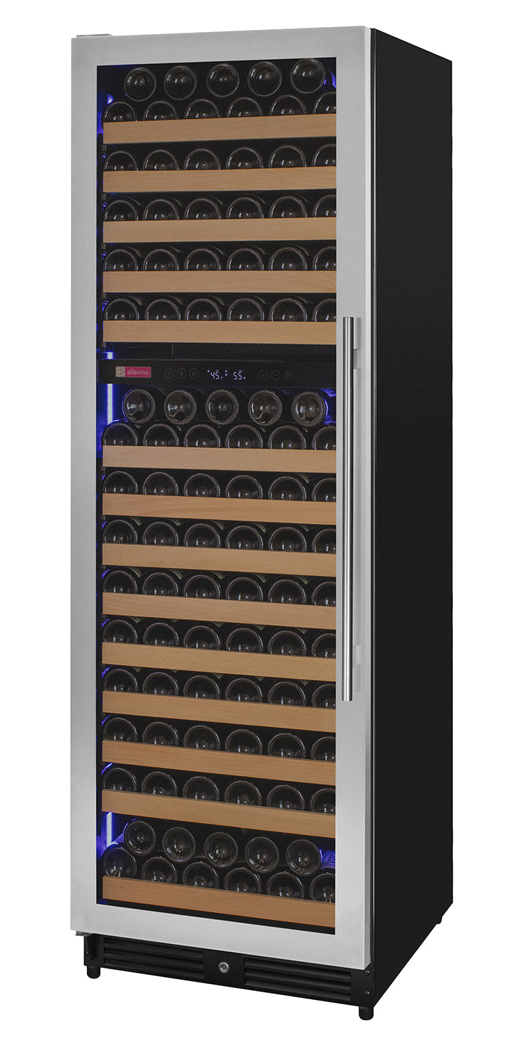 Allavino Reserva Series 172 Bottle Dual Zone Built-in Wine Refrigerator with Stainless Steel Door - Left Hinge