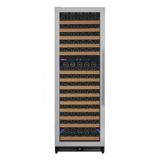 Allavino Reserva Series 172 Bottle Dual Zone Built-in Wine Refrigerator with Stainless Steel Door - Left Hinge