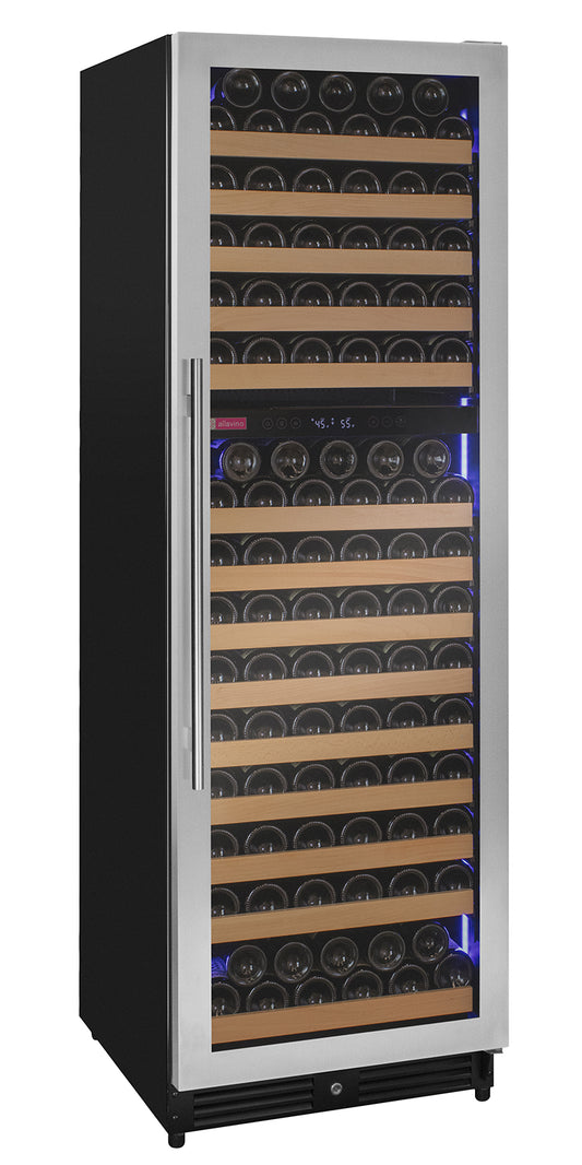 Allavino Reserva Series 172 Bottle Dual Zone Built-in Wine Refrigerator with Stainless Steel Door - Right Hinge