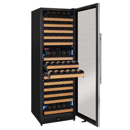 Allavino Reserva Series 172 Bottle Dual Zone Built-in Wine Refrigerator with Stainless Steel Door - Right Hinge