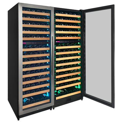 Allavino Reserva Series 308 Bottle 71-Inch Tall Four Zone Stainless Steel Side-by-Side Wine Refrigerator