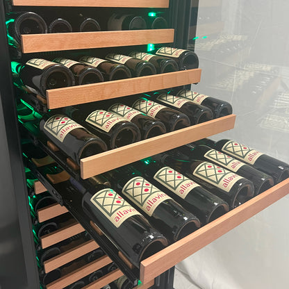 Allavino Reserva Series 308 Bottle 71-Inch Tall Four Zone Stainless Steel Side-by-Side Wine Refrigerator