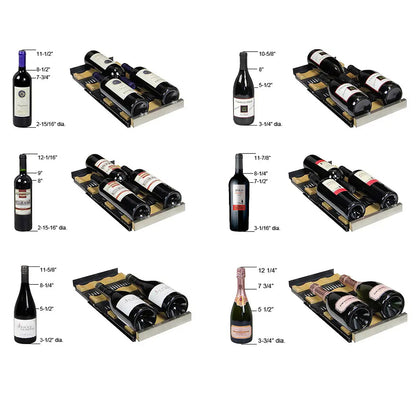 Allavino Reserva Series 317 Bottle 71-Inch Tall Three Zone Stainless Steel Side-by-Side Wine Refrigerator