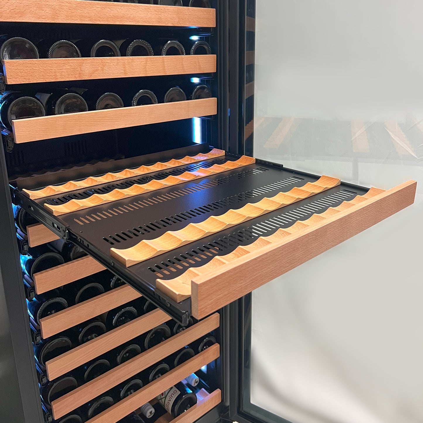 Allavino Reserva Series 317 Bottle 71-Inch Tall Three Zone Stainless Steel Side-by-Side Wine Refrigerator