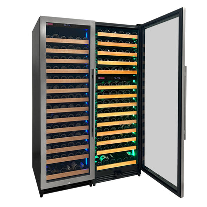 Allavino Reserva Series 317 Bottle 71-Inch Tall Three Zone Stainless Steel Side-by-Side Wine Refrigerator