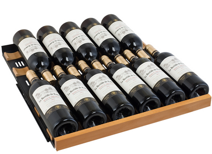 Allavino Reserva Series 317 Bottle Three Zone Tall Side-by-Side Wine Refrigerators with Black Glass Doors