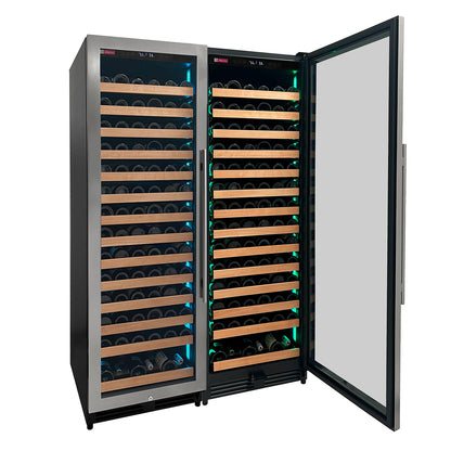 Allavino Reserva Series 326 Bottle 71-Inch Tall Dual Zone Stainless Steel Side-by-Side Wine Refrigerator