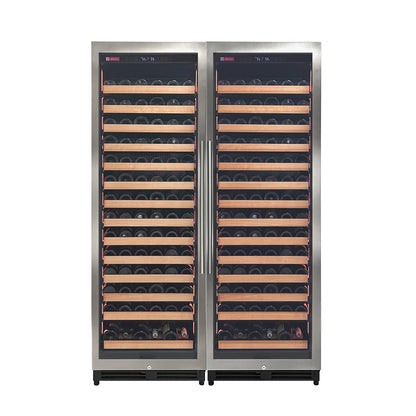 Allavino Reserva Series 326 Bottle 71-Inch Tall Dual Zone Stainless Steel Side-by-Side Wine Refrigerator