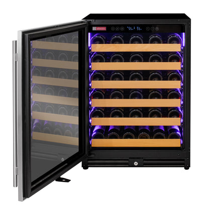 Allavino Reserva Series 51 Bottle Single Zone Built-in Luxury Wine Refrigerator with Stainless Steel Door - Left Hinge