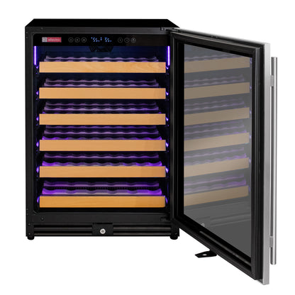 Allavino Reserva Series 51 Bottle Single Zone Built-in Luxury Wine Refrigerator with Stainless Steel Door - Right Hinge