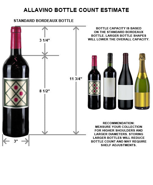 Allavino Vite Series 554 Bottle Dual Zone Tall Side-by-Side Wine Refrigerator with Black Doors