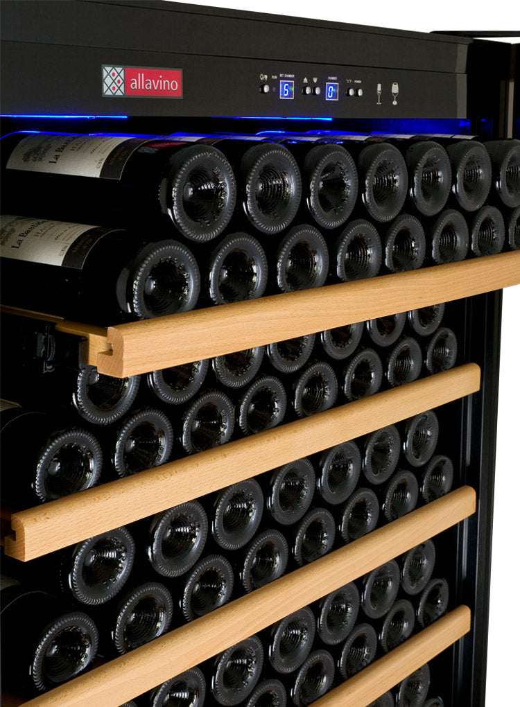 Allavino Vite Series 554 Bottle Tall Dual Zone Side-by-Side Wine Refrigerators with Stainless Steel Doors