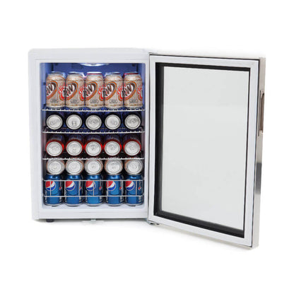 Whynter BR-091WS 90 Can Freestanding Beverage Refrigerator cooler With Lock Stainless Steel