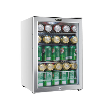 Whynter BR-091WS 90 Can Freestanding Beverage Refrigerator cooler With Lock Stainless Steel