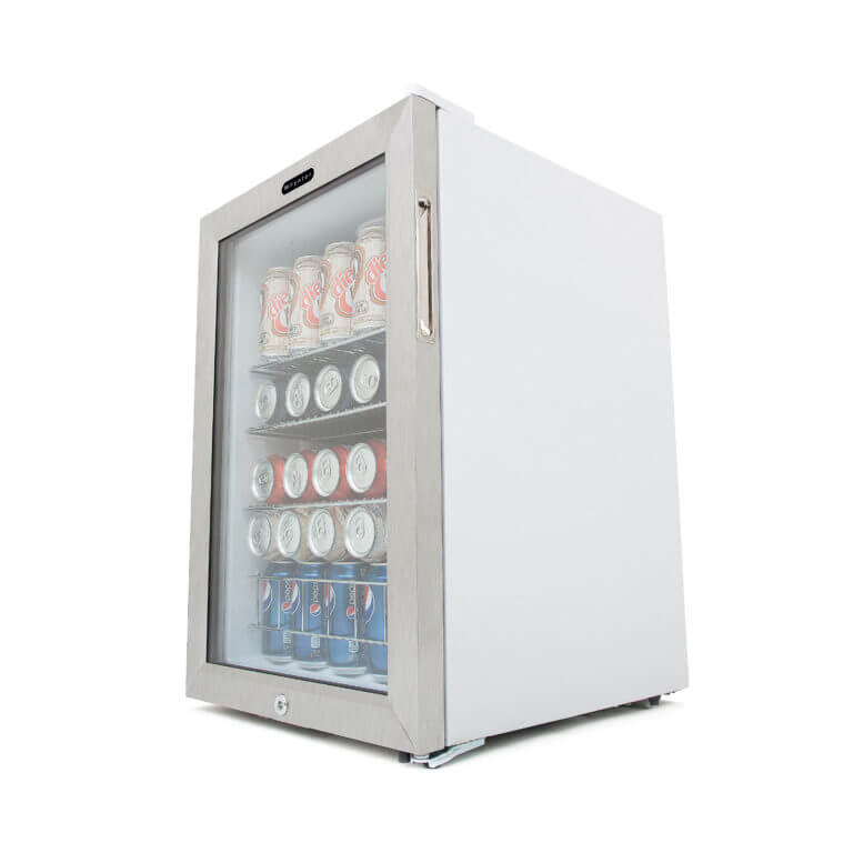 Whynter BR-091WS 90 Can Freestanding Beverage Refrigerator cooler With Lock Stainless Steel