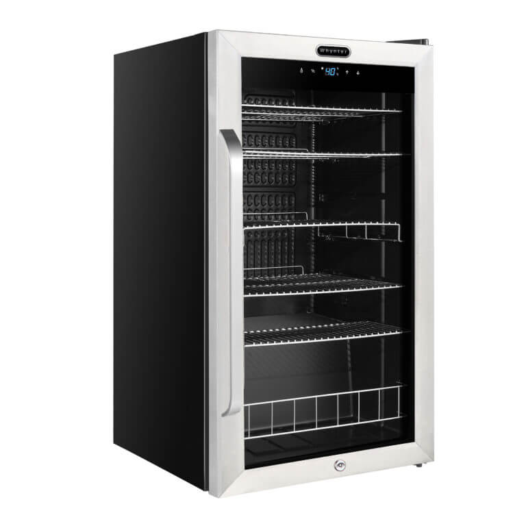 Whynter BR-1211DS 121 Can Freestanding Beverage Refrigerator cooler with Digital Control and Lock Stainless Steel