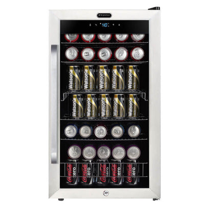 Whynter BR-1211DS 121 Can Freestanding Beverage Refrigerator cooler with Digital Control and Lock Stainless Steel