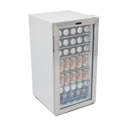 Whynter BR-128WS 120 Can Freestanding Beverage Refrigerator cooler with Lock Stainless Steel