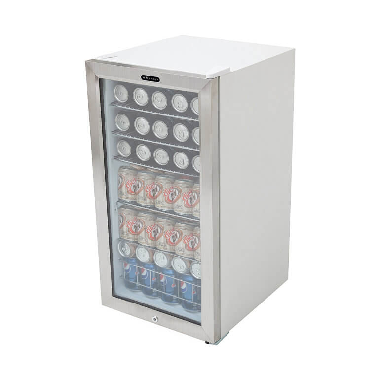 Whynter BR-128WS 120 Can Freestanding Beverage Refrigerator cooler with Lock Stainless Steel