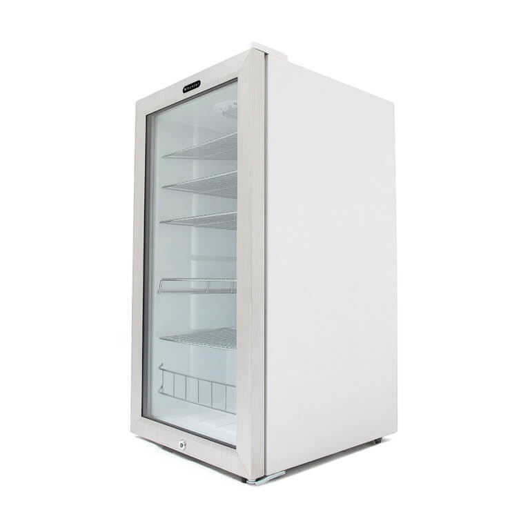 Whynter BR-128WS 120 Can Freestanding Beverage Refrigerator cooler with Lock Stainless Steel