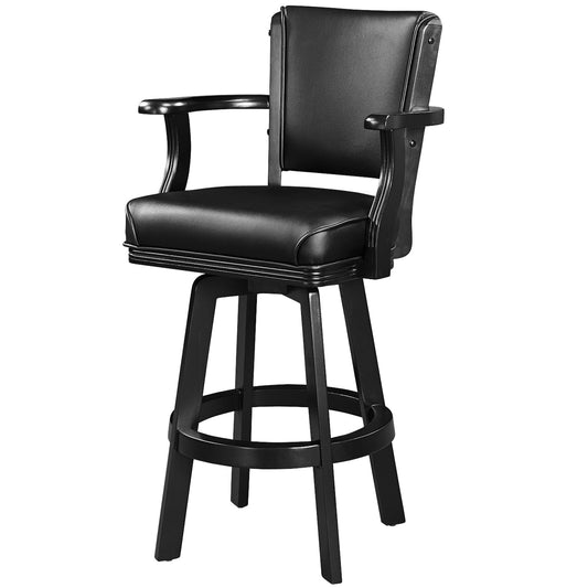 Ram Game BSTL2 - Backed Bar Stool with Arms - Black