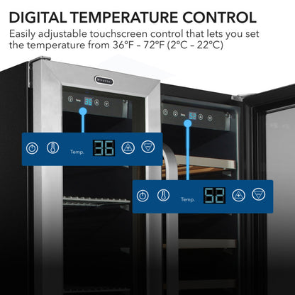 Whynter BOR-53024-SSW/BOR-53024-SSWa 24" Built-In Energy Star 5.3 cu. ft. Indoor/Outdoor Beverage Refrigerator Cooler Weather Proof in Stainless Steel with Lock and Optional Caster Wheels