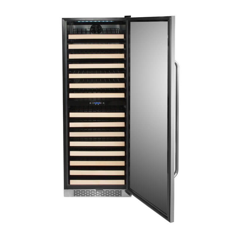 Whynter BWR-1642DZ/BWR-1642DZa 24" 164 Bottle Large Capacity Built-in Stainless Steel Dual Zone Compressor Wine Refrigerator with Display Rack and LED display