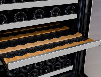 Allavino FlexCount Series 56 Bottle/154 Can Dual Zone Side-by-Side Wine Refrigerator/Beverage Center with Stainless Steel Doors