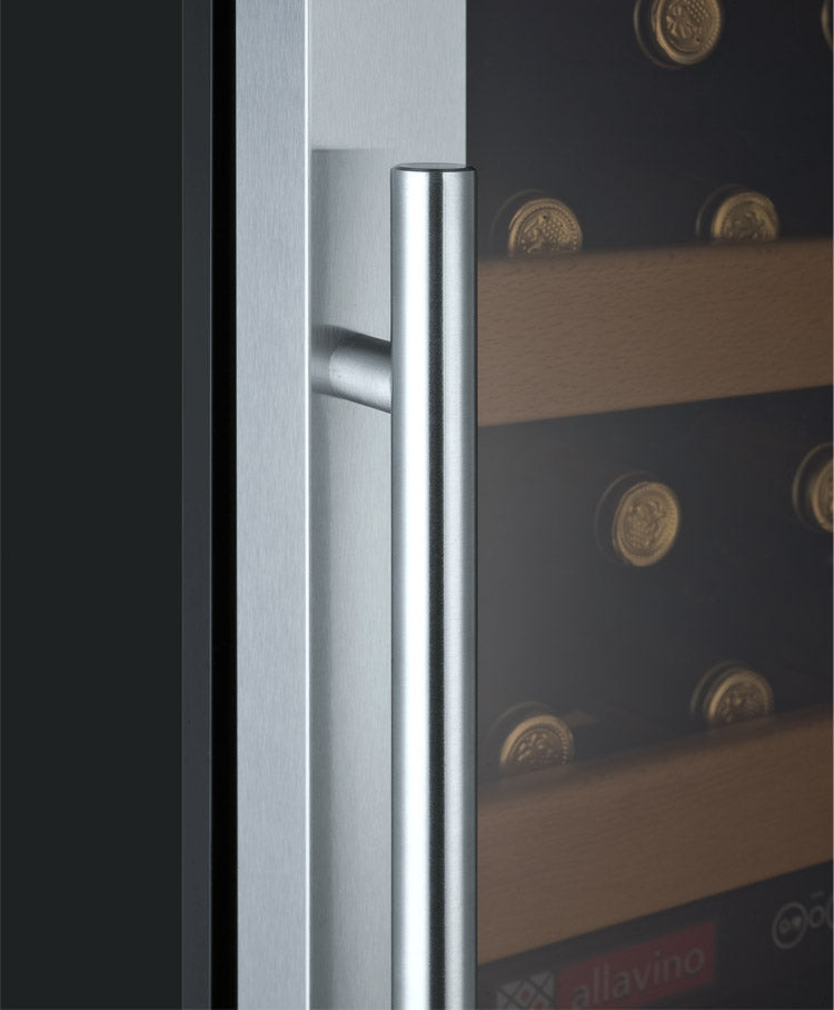 Allavino 24" Wide Vite II Tru-Vino 99 Bottle Dual Zone Stainless Steel Right Hinge Wine Refrigerator