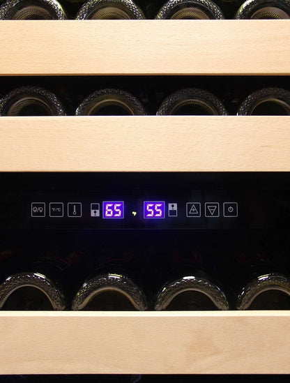 Vinotemp 215 Bottle Dual-Zone Wine Cooler, Stainless