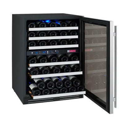 Allavino FlexCount Series 56 Bottle Dual Zone Built-In Wine Refrigerator with Stainless Steel Door - Right Hinge