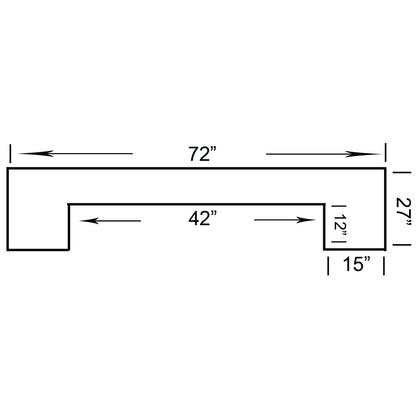 Ram Game DBAR72 - 72" Dry Pub Style Bar - Black