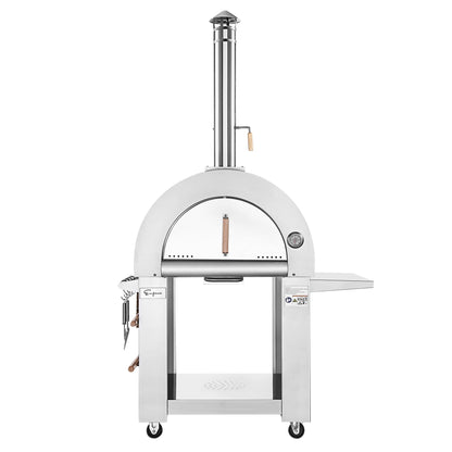 Empava Outdoor Wood Fired Pizza Oven With Side Table