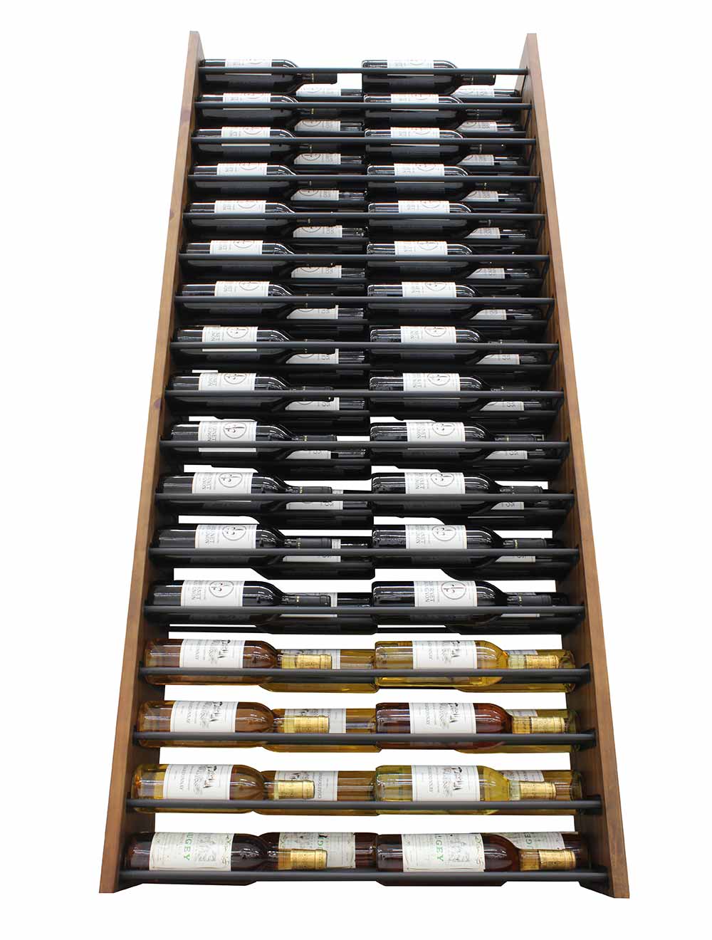 Vinotemp 17 Horizontal Display Rack with Wood Sides