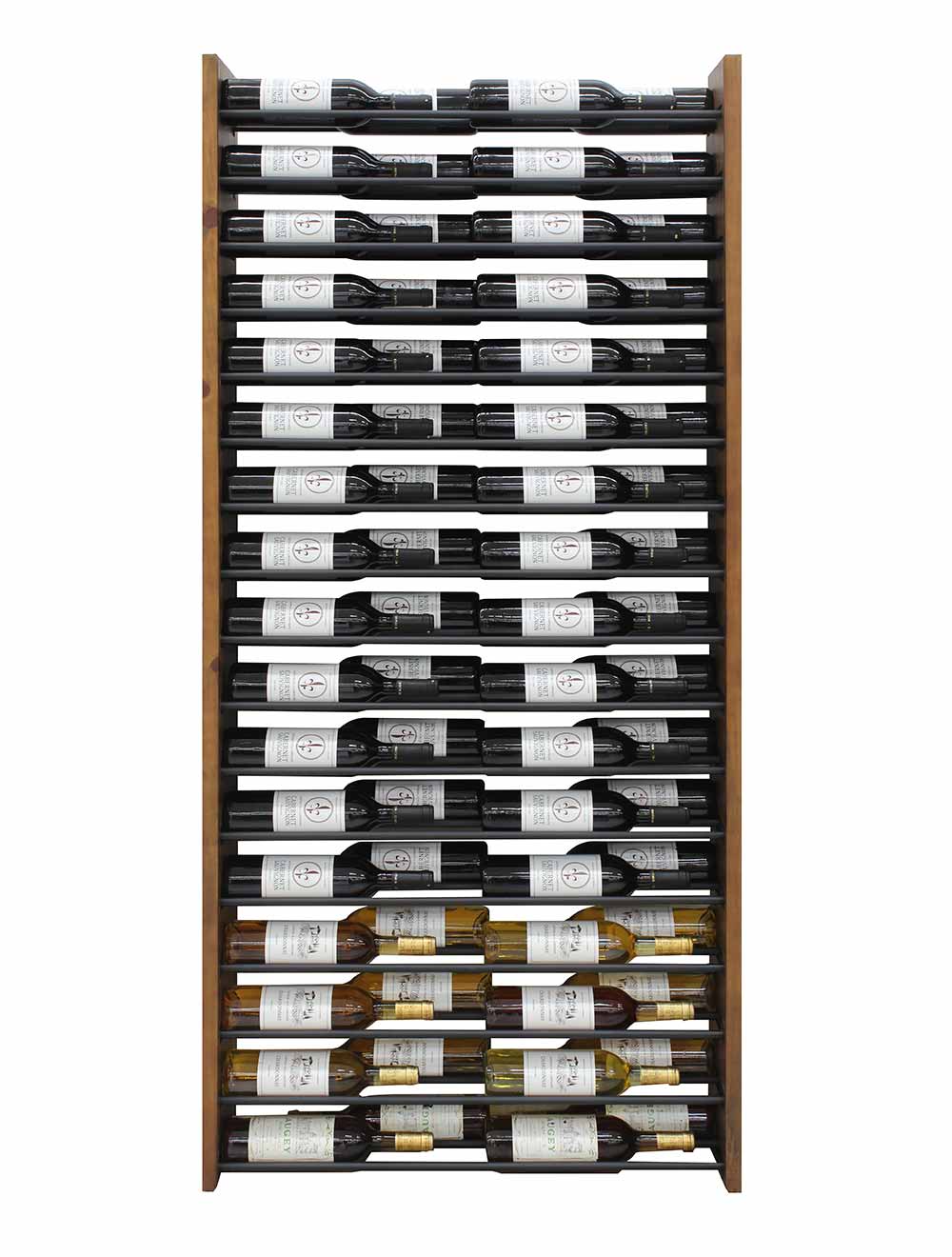 Vinotemp 17 Horizontal Display Rack with Wood Sides