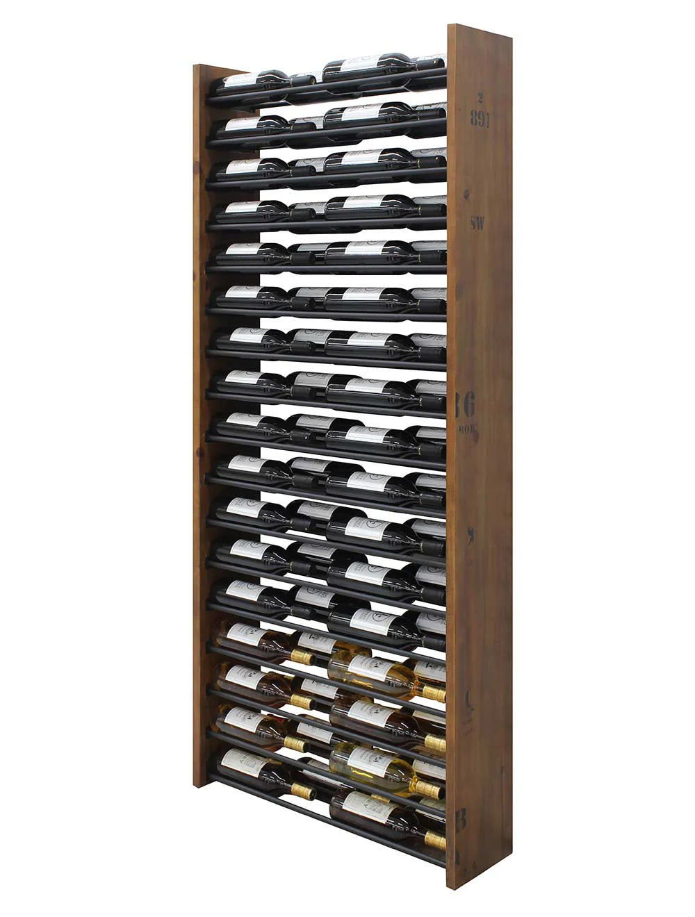 Vinotemp 17 Horizontal Display Rack with Wood Sides