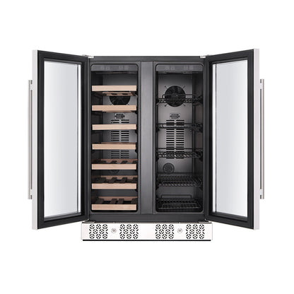 Empava 24" Dual Zone Wine and Beer Fridge Beverage Cooler