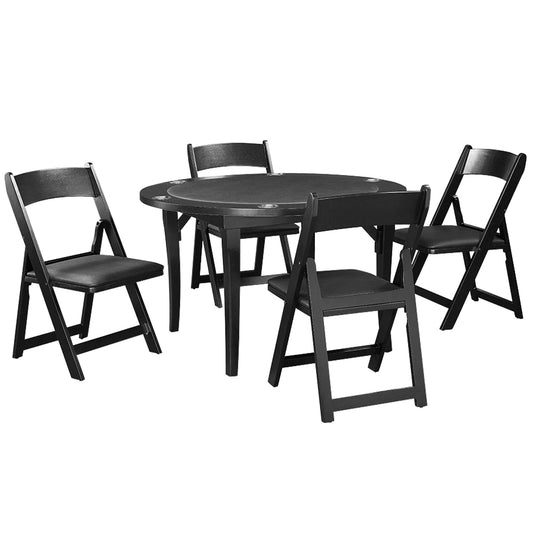 Ram Game 48"Folding Game Tabler - Black