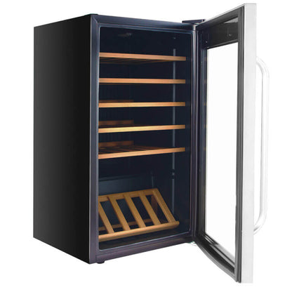 Whynter FWC-341TS 34 Bottle Freestanding Stainless Steel Wine Refrigerator with Display Shelf and Digital Control