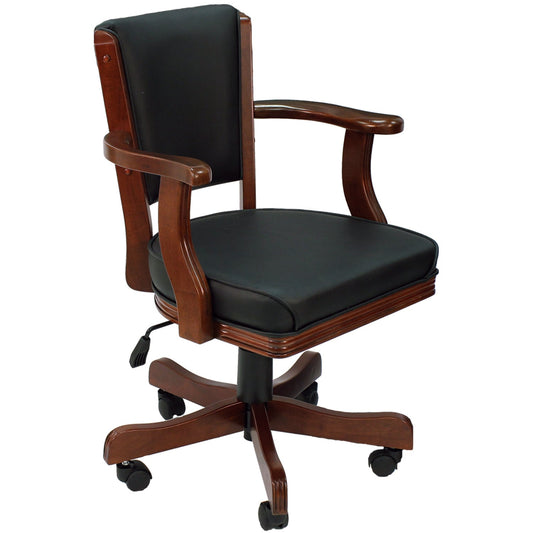 Ram Game Swivel Game Chair with Arms - English Tudor