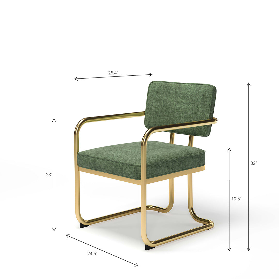 Ram Game PRODCHR - Prohibition Game / Dining Chair-Green