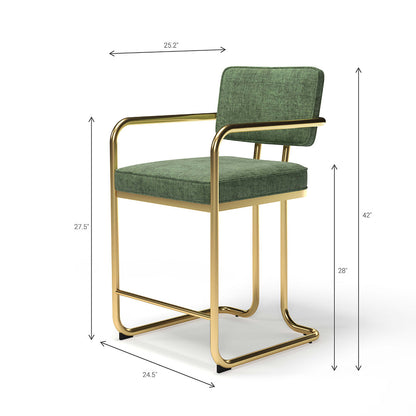 Ram Game PROBSTL2ARM - Prohibition Barstool W/ARMS-Green