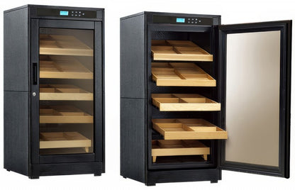 Prestige Import Group 4 Storage Shelf Electric Climate/Humidity Controlled Cabinet (Black Oak)