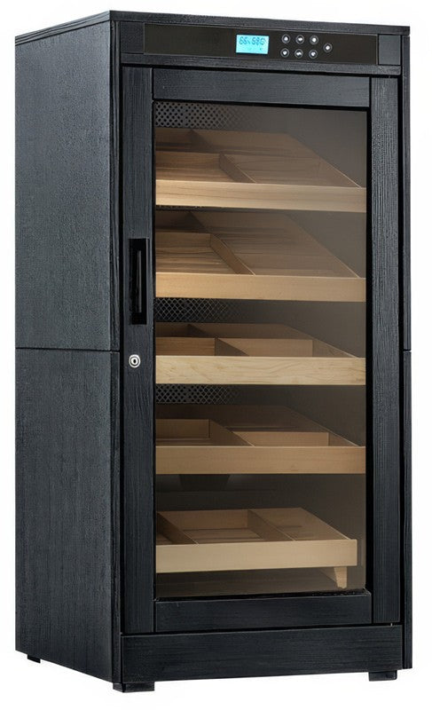 Prestige Import Group 4 Storage Shelf Electric Climate/Humidity Controlled Cabinet (Black Oak)